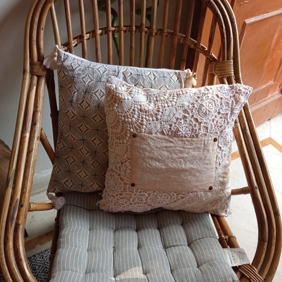 4 Boho Lace Knit Cushion Covers Set - Picture 14 of 17